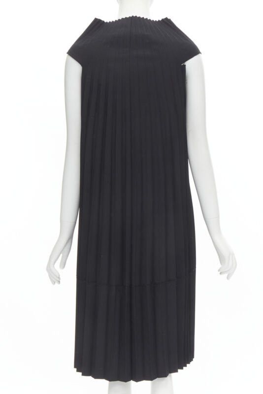 Junya Watanabe JUNYA WATANABE 1998 black Accordion pleated raw edge deconstructed dress S Size S / US 4 / IT 40 - 5 Thumbnail