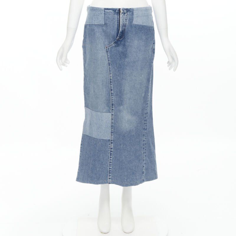 Maison Margiela MAISON MARTIN MARGIELA 1999 Vintage deconstructed patchwork low denim skirt M Size 28" / US 6 / IT 42 - 11 Thumbnail