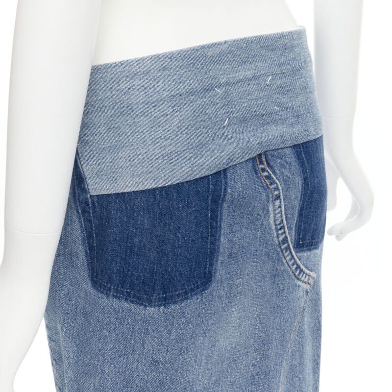 Maison Margiela MAISON MARTIN MARGIELA 1999 Vintage deconstructed patchwork low denim skirt M Size 28" / US 6 / IT 42 - 2 Thumbnail