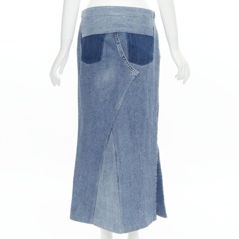 Maison Margiela MAISON MARTIN MARGIELA 1999 Vintage deconstructed patchwork low denim skirt M Size 28" / US 6 / IT 42 - 5 Thumbnail