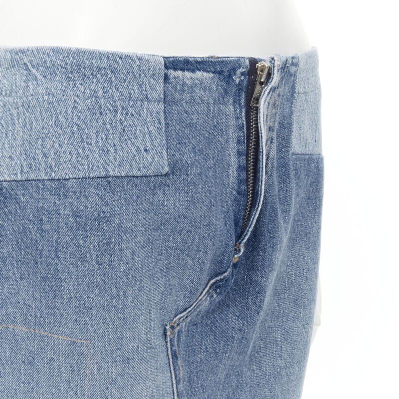 Maison Margiela MAISON MARTIN MARGIELA 1999 Vintage deconstructed patchwork low denim skirt M Size 28" / US 6 / IT 42 - 7 Thumbnail