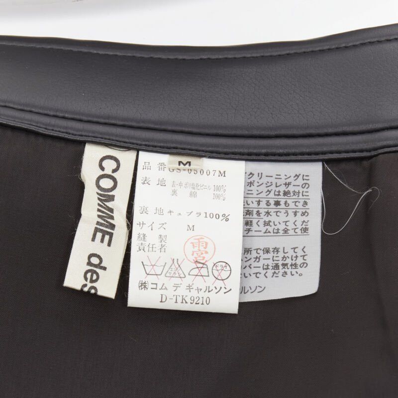 Comme des Garcons COMME DES GARCONS Vintage black faux leather silver buckle wrap skirt M Size 28" / US 6 / IT 42 - 10 Thumbnail
