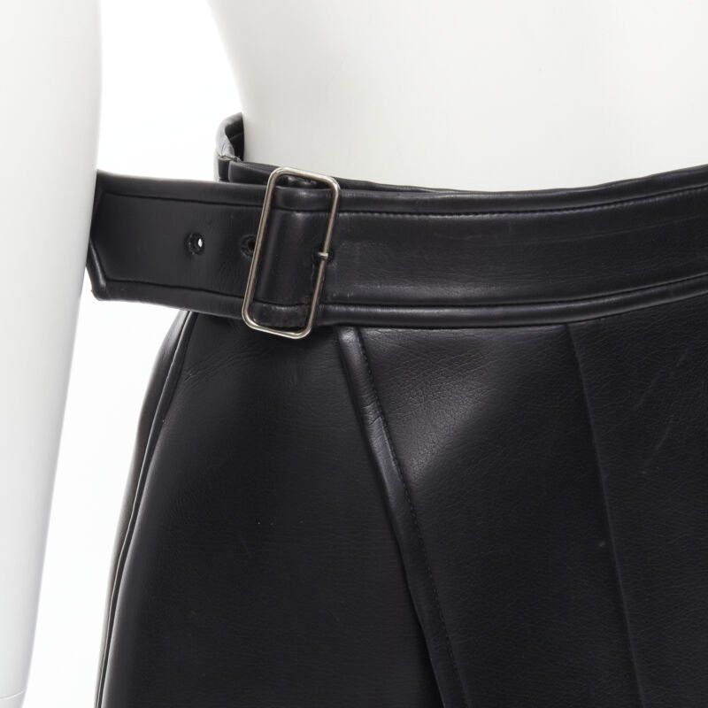 Comme des Garcons COMME DES GARCONS Vintage black faux leather silver buckle wrap skirt M Size 28" / US 6 / IT 42 - 2 Thumbnail
