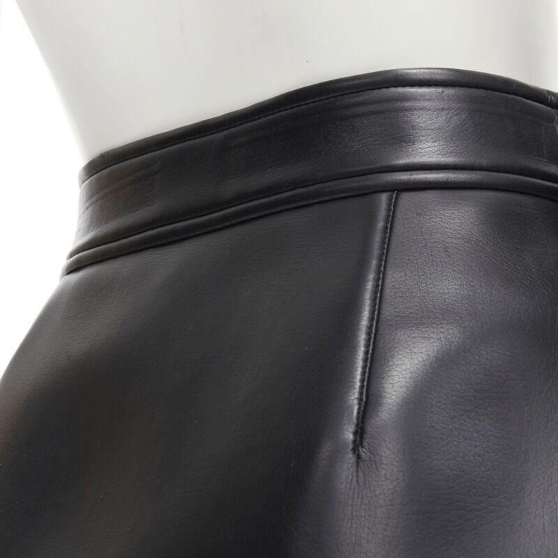 Comme des Garcons COMME DES GARCONS Vintage black faux leather silver buckle wrap skirt M Size 28" / US 6 / IT 42 - 7 Thumbnail