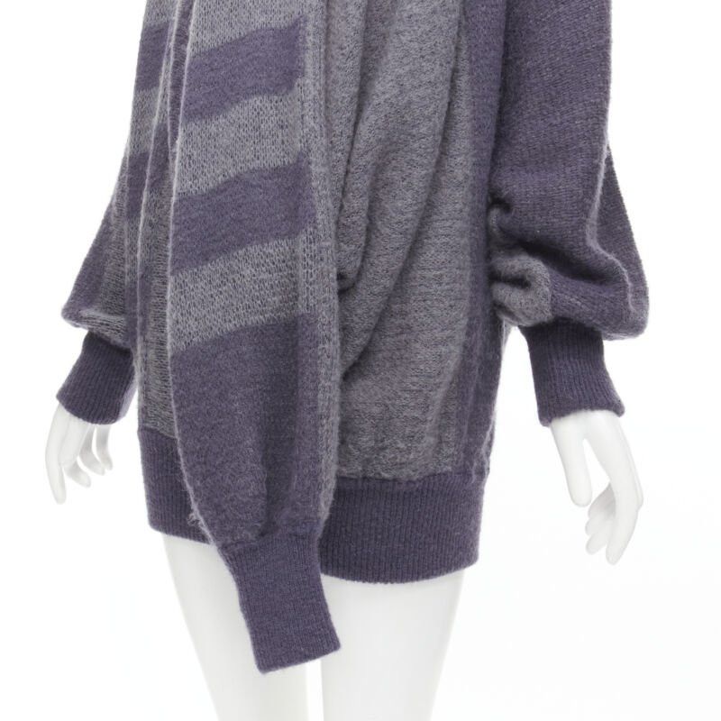 Issey Miyake ISSEY MIYAKE 1980's Vintage deconstructed 3 sleeves striped sweater dress M Rare Size M / US 6-8 / IT 42-44 - 2 Thumbnail