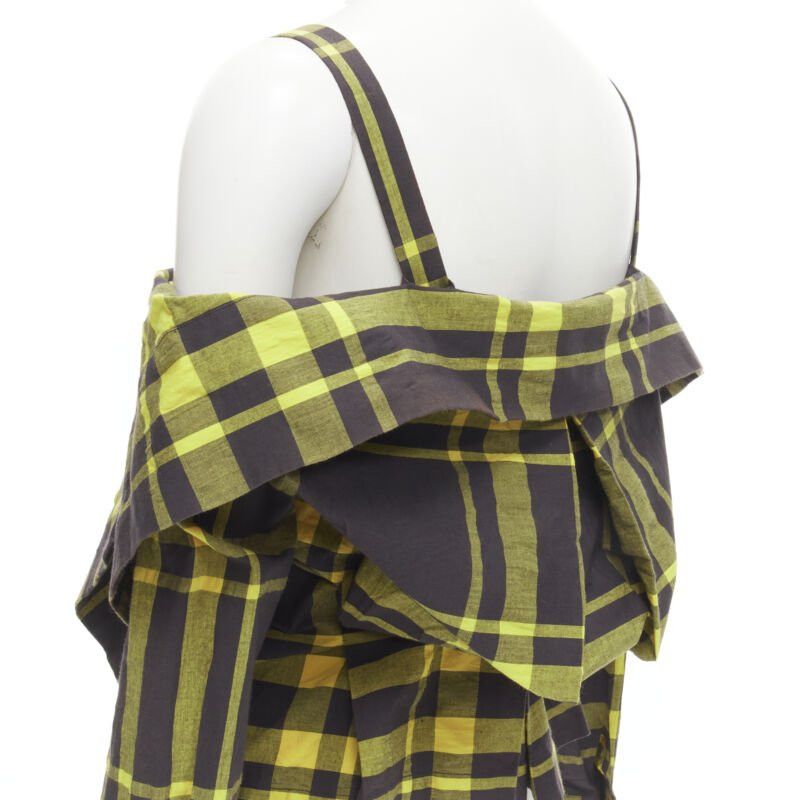 Issey Miyake ISSEY MIYAKE Vintage black yellow check plaid cotton stand collar shirt S Rare Size S / US 4 / IT 40 - 10 Thumbnail