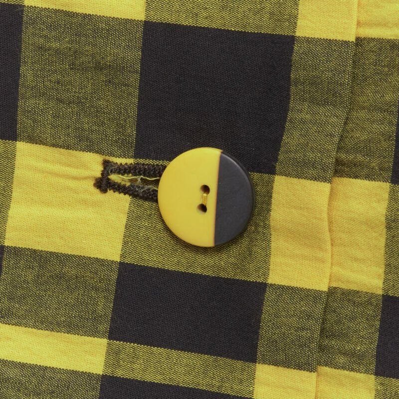 Issey Miyake ISSEY MIYAKE Vintage black yellow check plaid cotton stand collar shirt S Rare Size S / US 4 / IT 40 - 11 Thumbnail