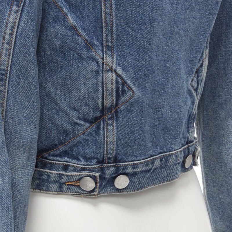 Maison Margiela vintage MAISON MARGIELA Iconic blue denim pinched collar denim jacket IT38 XS Size XS / US 0-2 / IT 36-38 - 10 Thumbnail