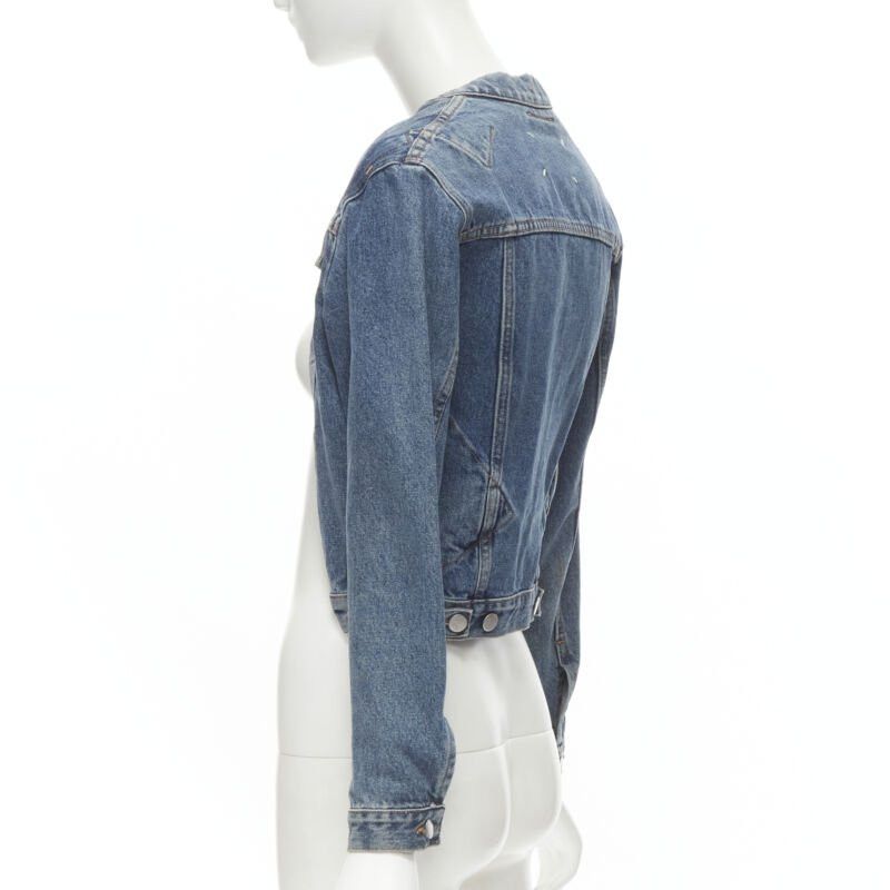 Maison Margiela vintage MAISON MARGIELA Iconic blue denim pinched collar denim jacket IT38 XS Size XS / US 0-2 / IT 36-38 - 6 Thumbnail