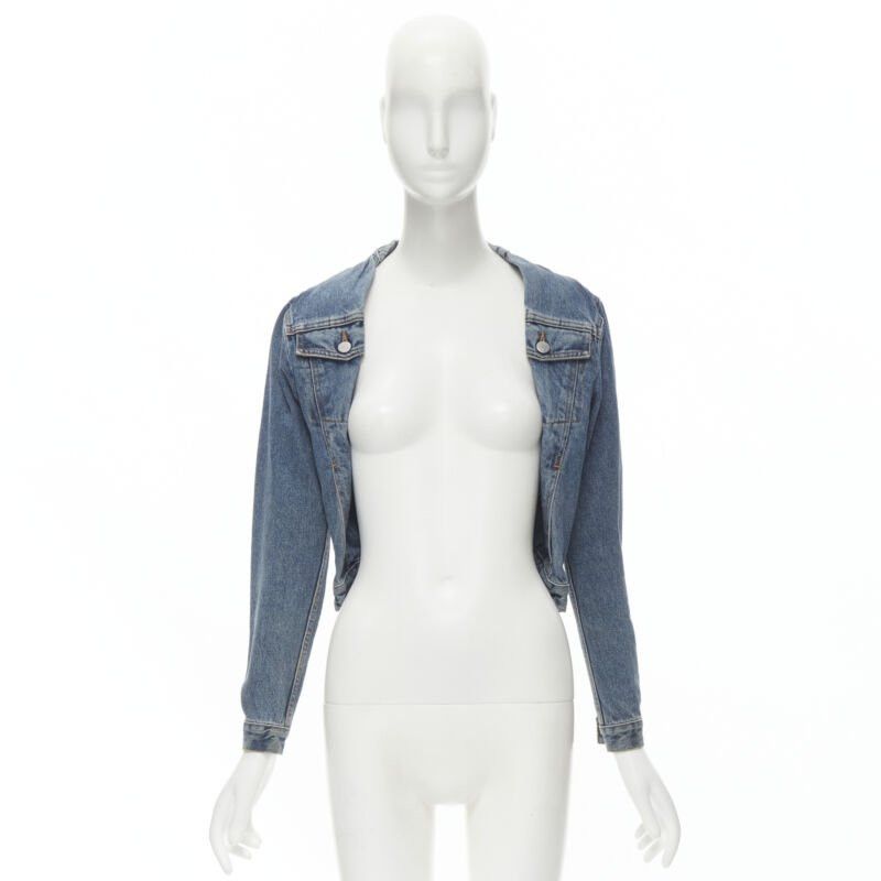 Maison Margiela vintage MAISON MARGIELA Iconic blue denim pinched collar denim jacket IT38 XS Size XS / US 0-2 / IT 36-38 - 12 Thumbnail