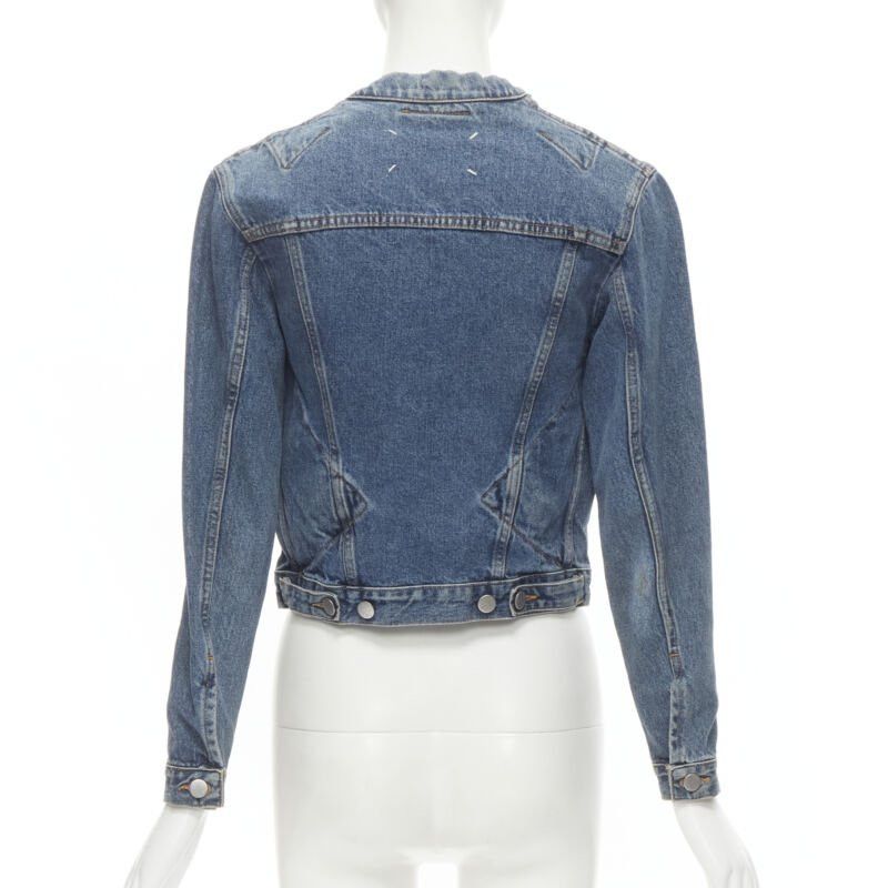 Maison Margiela vintage MAISON MARGIELA Iconic blue denim pinched collar denim jacket IT38 XS Size XS / US 0-2 / IT 36-38 - 5 Thumbnail