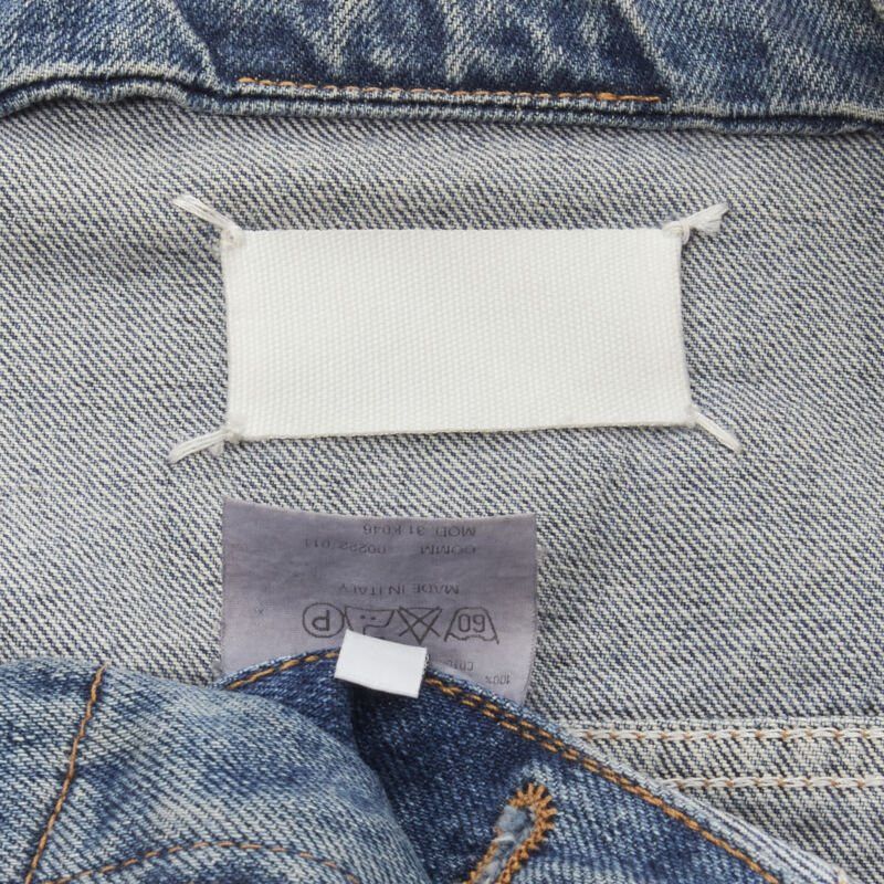 Maison Margiela vintage MAISON MARGIELA Iconic blue denim pinched collar denim jacket IT38 XS Size XS / US 0-2 / IT 36-38 - 11 Thumbnail