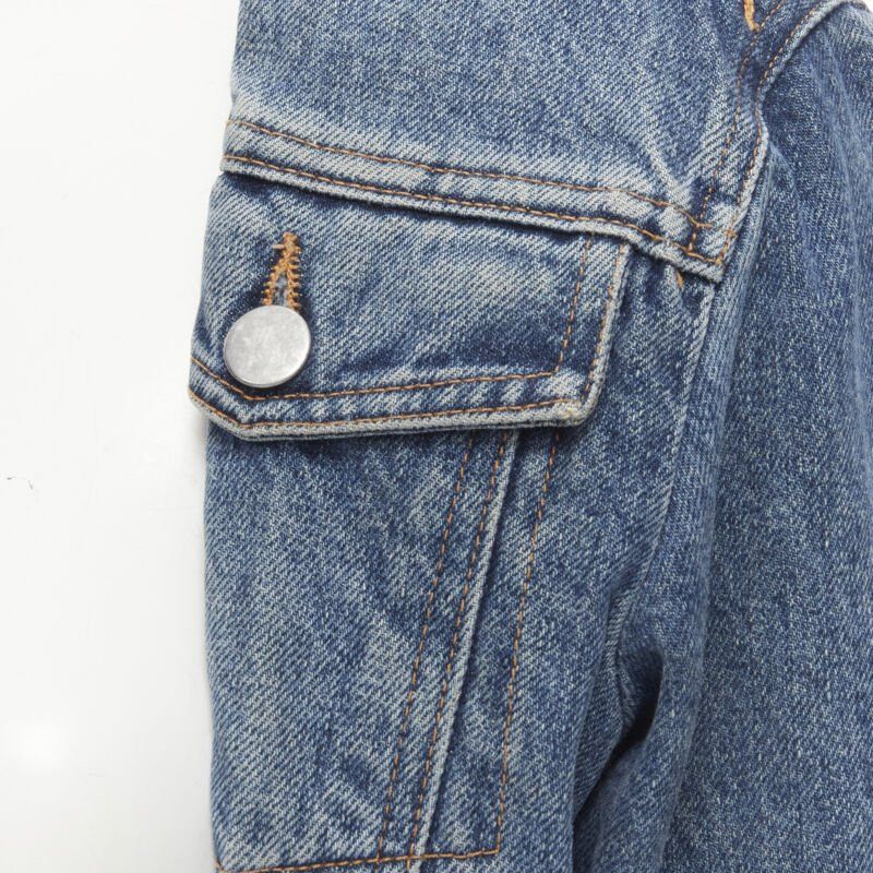 Maison Margiela vintage MAISON MARGIELA Iconic blue denim pinched collar denim jacket IT38 XS Size XS / US 0-2 / IT 36-38 - 8 Thumbnail