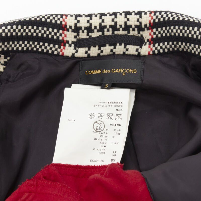 Comme des Garcons vintage COMME DES GARCONS 2001 tweed velvet jacquard deconstructed blazer S Size S / US 4 / IT 40 - 9 Thumbnail