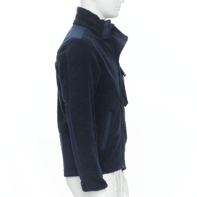 The North Face NORTH FACE navy blue fleece patch flap pocket asymmetric zip up jacket XS S Size US XS / EU 42 / 0 - 4 Thumbnail