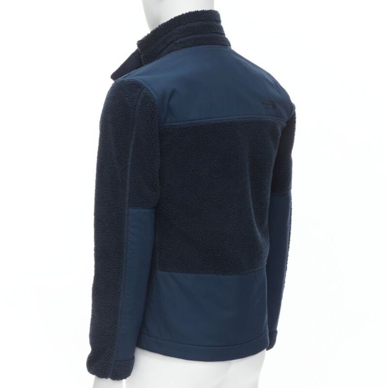 The North Face NORTH FACE navy blue fleece patch flap pocket asymmetric zip up jacket XS S Size US XS / EU 42 / 0 - 6 Thumbnail
