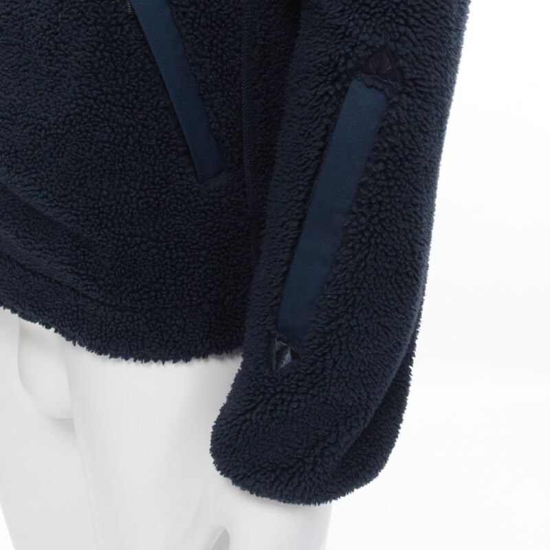 The North Face NORTH FACE navy blue fleece patch flap pocket asymmetric zip up jacket XS S Size US XS / EU 42 / 0 - 2 Thumbnail