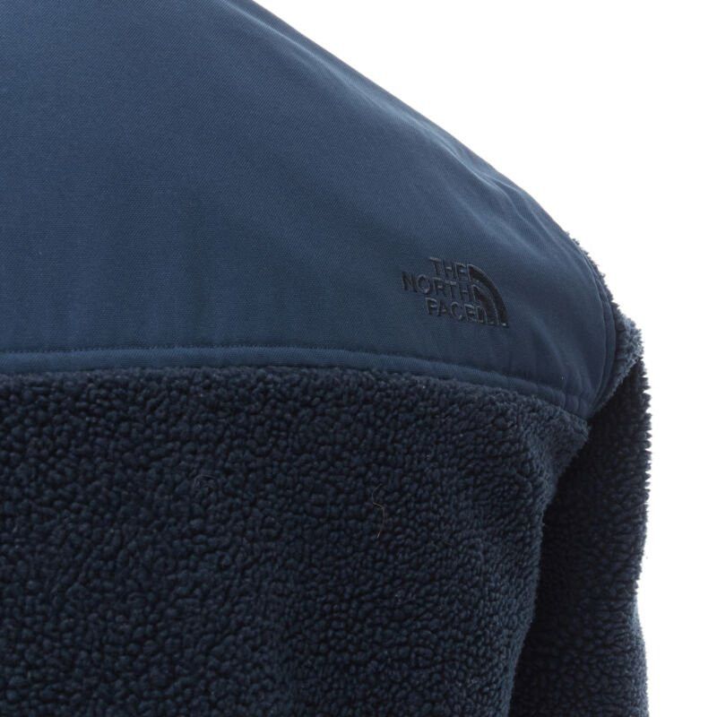 The North Face NORTH FACE navy blue fleece patch flap pocket asymmetric zip up jacket XS S Size US XS / EU 42 / 0 - 8 Thumbnail