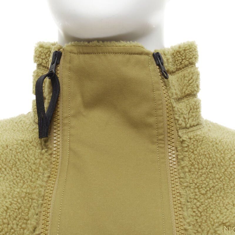 The North Face NORTH FACE tan brown fleece patch flap pocket asymmetric zip up jacket XS S Size US XS / EU 42 / 0 - 7 Thumbnail