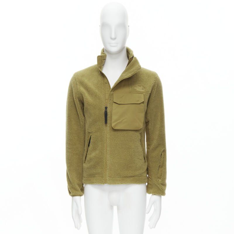 The North Face NORTH FACE tan brown fleece patch flap pocket asymmetric zip up jacket XS S Size US XS / EU 42 / 0 - 11 Thumbnail