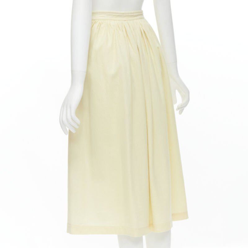 Comme des Garcons COMME DES GARCONS Vintage 1988 cream wool braid black lattice embroidery skirt M Size 28" / US 6 / IT 42 - 6 Thumbnail