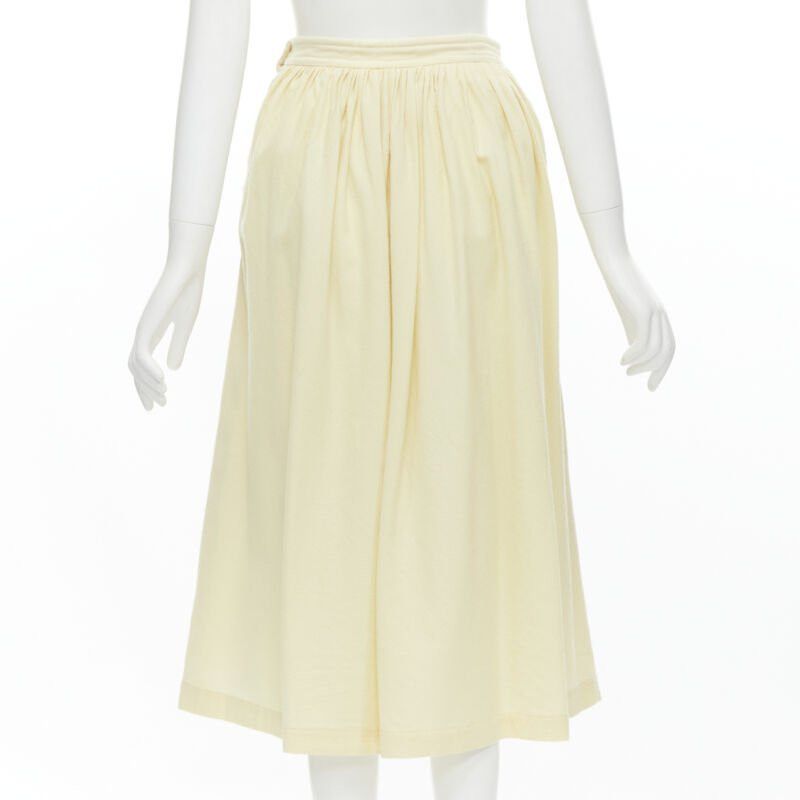 Comme des Garcons COMME DES GARCONS Vintage 1988 cream wool braid black lattice embroidery skirt M Size 28" / US 6 / IT 42 - 5 Thumbnail