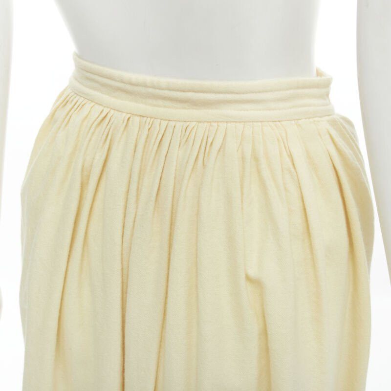 Comme des Garcons COMME DES GARCONS Vintage 1988 cream wool braid black lattice embroidery skirt M Size 28" / US 6 / IT 42 - 8 Thumbnail