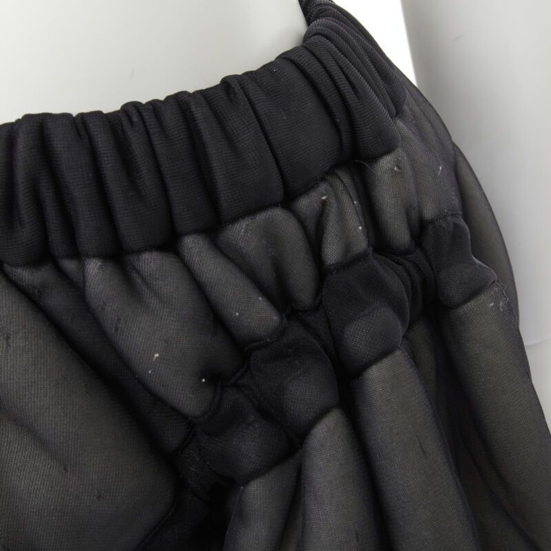 Comme des Garcons COMME DES GARCONS Vintage 1990 black sheer nylon drawstring padded puffy skirt M Size 28" / US 6 / IT 42 - 2 Thumbnail