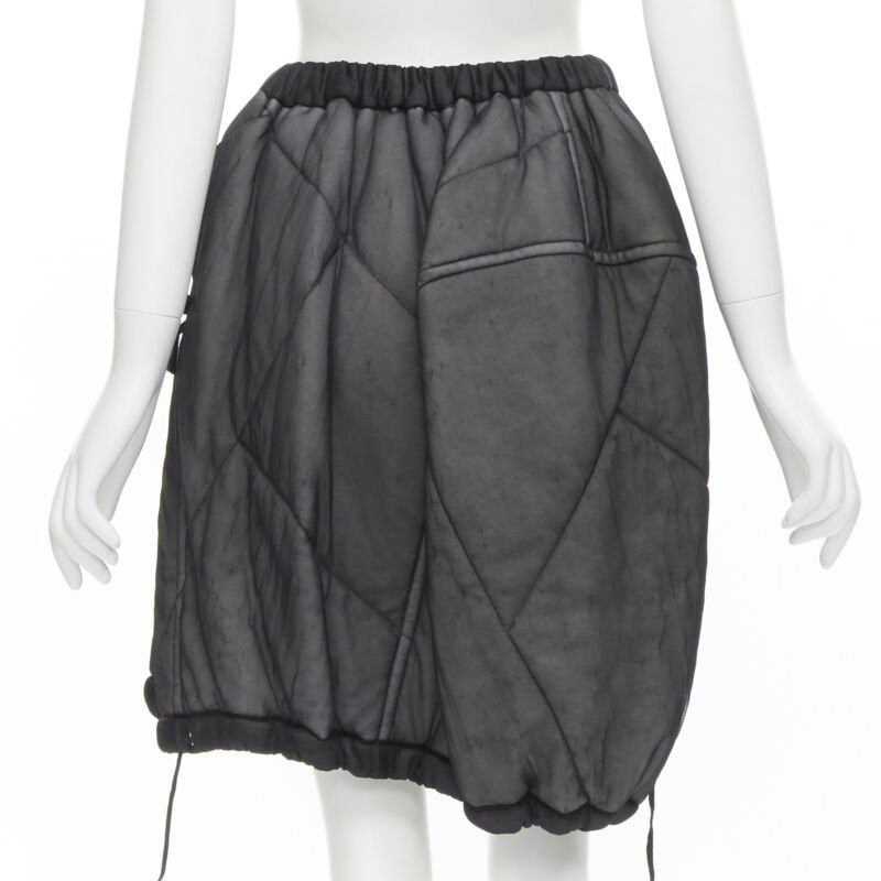 Comme des Garcons COMME DES GARCONS Vintage 1990 black sheer nylon drawstring padded puffy skirt M Size 28" / US 6 / IT 42 - 5 Thumbnail