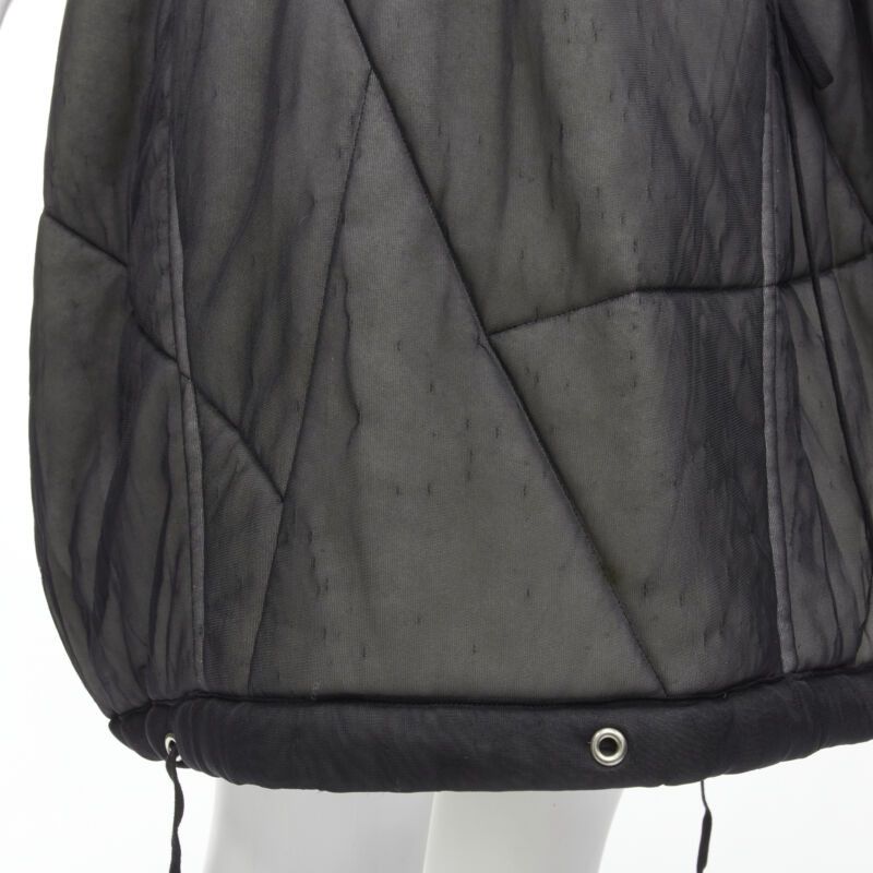 Comme des Garcons COMME DES GARCONS Vintage 1990 black sheer nylon drawstring padded puffy skirt M Size 28" / US 6 / IT 42 - 9 Thumbnail