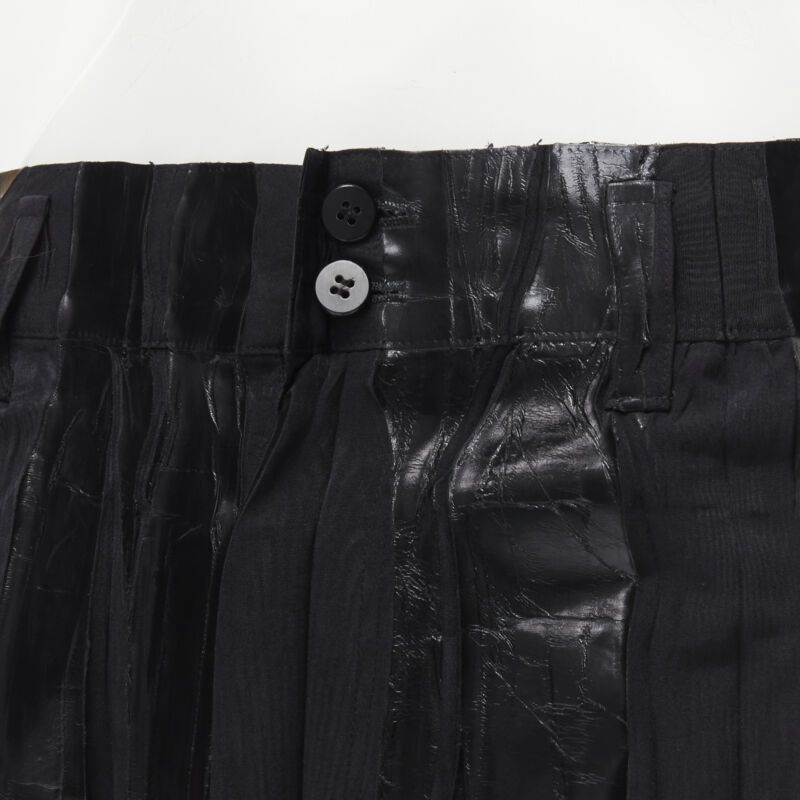 Issey Miyake ISSEY MIYAKE Vintage black lacquered coating pleated mini skirt M Rare Size 28" / US 6 / IT 42 - 7 Thumbnail