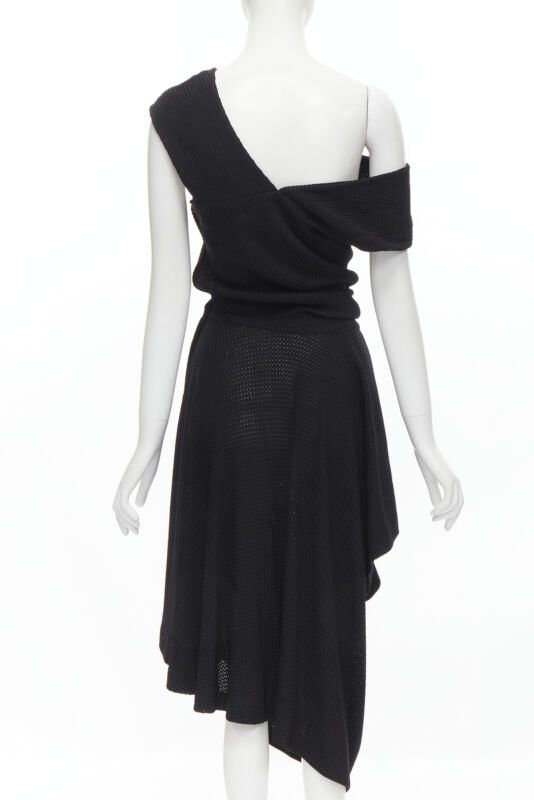 Comme des Garcons COMME DES GARCONS Vintage 1980s acetate knit angular draped handkerchief dress M Size M / US 6-8 / IT 42-44 - 6 Thumbnail