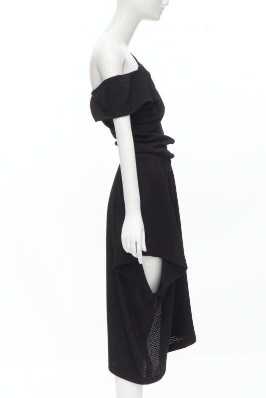 Comme des Garcons COMME DES GARCONS Vintage 1980s acetate knit angular draped handkerchief dress M Size M / US 6-8 / IT 42-44 - 5 Thumbnail