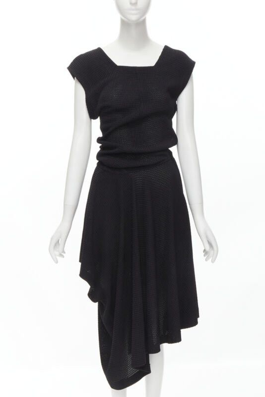 Comme des Garcons COMME DES GARCONS Vintage 1980s acetate knit angular draped handkerchief dress M Size M / US 6-8 / IT 42-44 - 3 Thumbnail