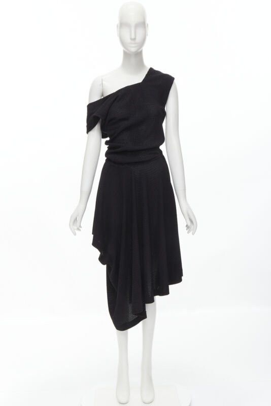 Comme des Garcons COMME DES GARCONS Vintage 1980s acetate knit angular draped handkerchief dress M Size M / US 6-8 / IT 42-44 - 11 Thumbnail