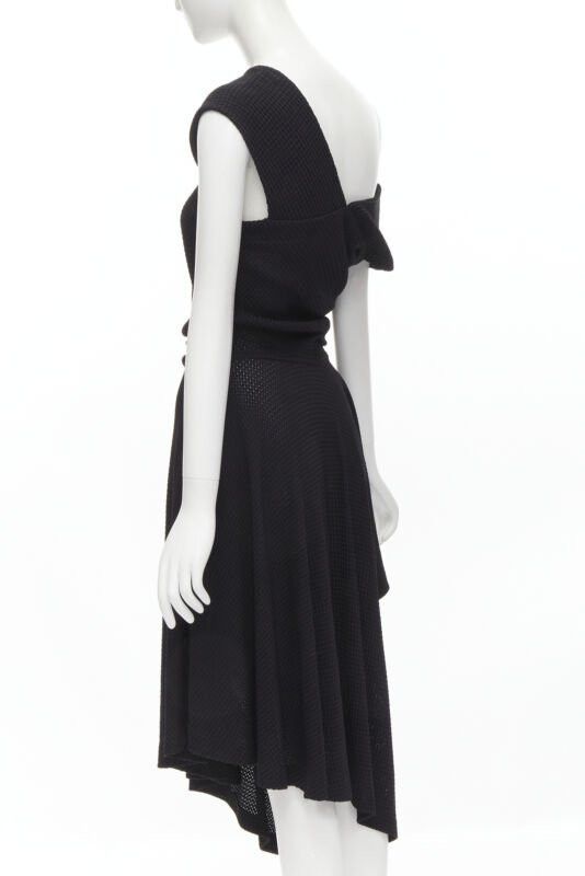 Comme des Garcons COMME DES GARCONS Vintage 1980s acetate knit angular draped handkerchief dress M Size M / US 6-8 / IT 42-44 - 7 Thumbnail