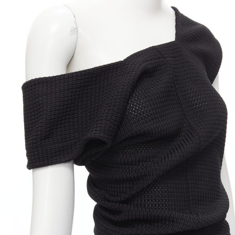 Comme des Garcons COMME DES GARCONS Vintage 1980s acetate knit angular draped handkerchief dress M Size M / US 6-8 / IT 42-44 - 2 Thumbnail
