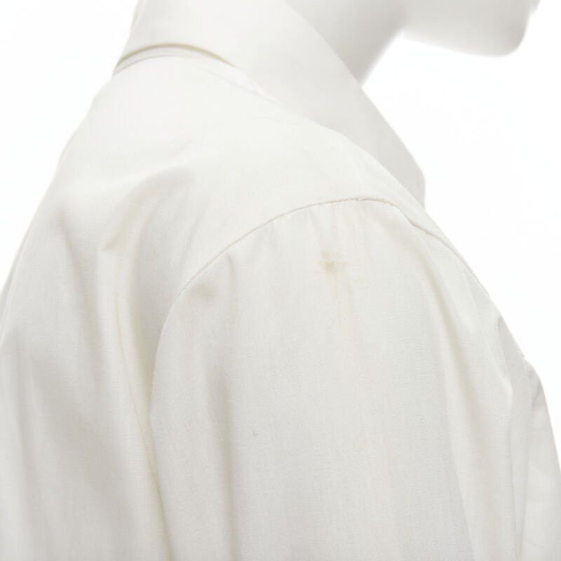 Yohji Yamamoto YOHJI YAMAMOTO 2015 Runway white Madam Gres inspired knife pleat shirt JP3 L Size L / US 10 / IT 46 - 10 Thumbnail