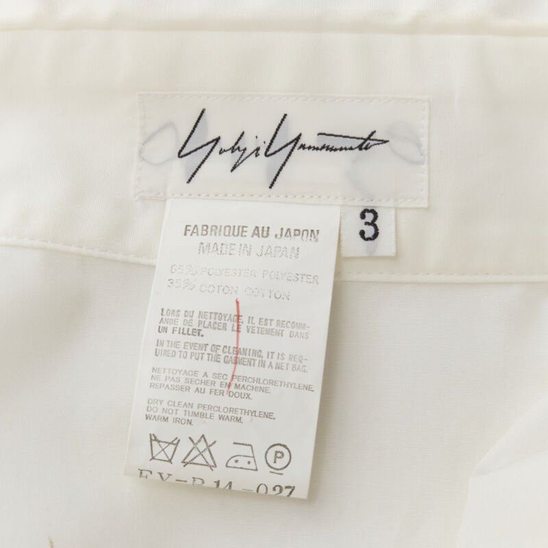 Yohji Yamamoto YOHJI YAMAMOTO 2015 Runway white Madam Gres inspired knife pleat shirt JP3 L Size L / US 10 / IT 46 - 11 Thumbnail