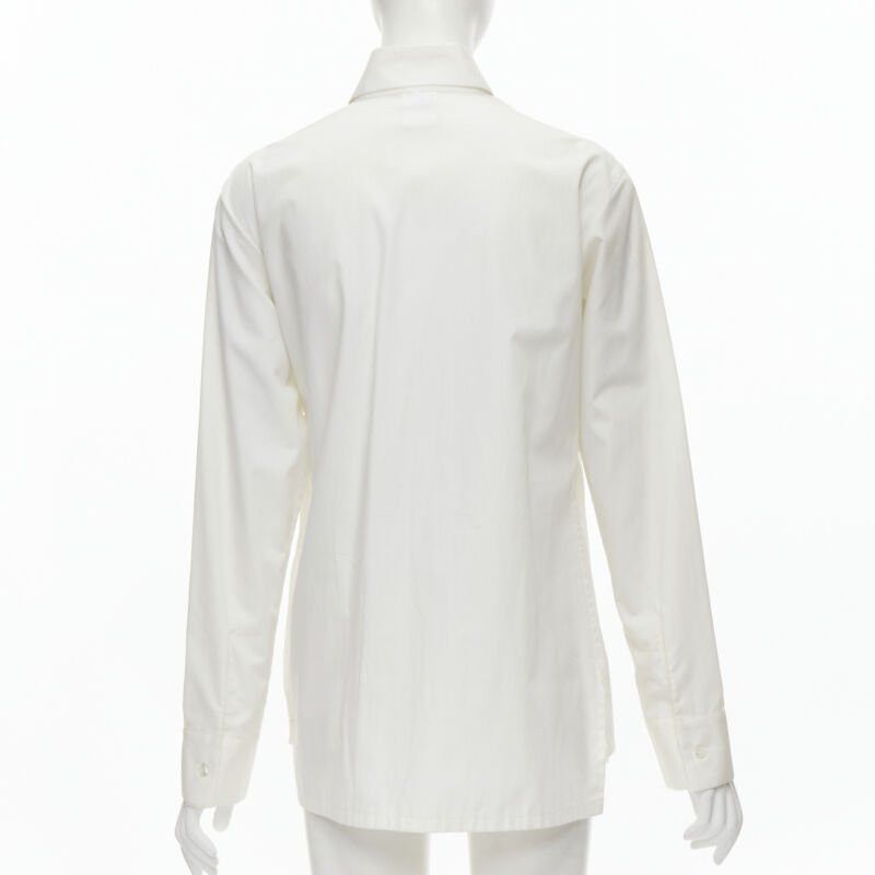 Yohji Yamamoto YOHJI YAMAMOTO 2015 Runway white Madam Gres inspired knife pleat shirt JP3 L Size L / US 10 / IT 46 - 5 Thumbnail