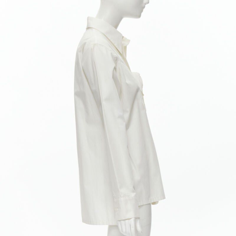 Yohji Yamamoto YOHJI YAMAMOTO 2015 Runway white Madam Gres inspired knife pleat shirt JP3 L Size L / US 10 / IT 46 - 4 Thumbnail