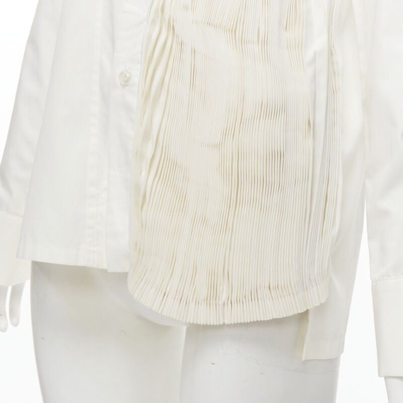Yohji Yamamoto YOHJI YAMAMOTO 2015 Runway white Madam Gres inspired knife pleat shirt JP3 L Size L / US 10 / IT 46 - 7 Thumbnail