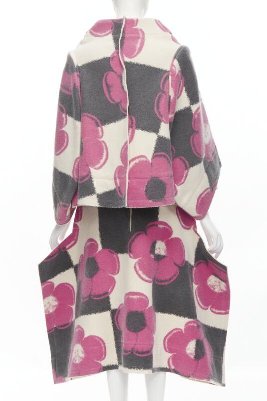 Comme des Garcons rare COMME DES GARCONS 2012 Runway 2D Flat Packed Doll floral checkered set XS Size S / US 4 / IT 40 - 5 Thumbnail