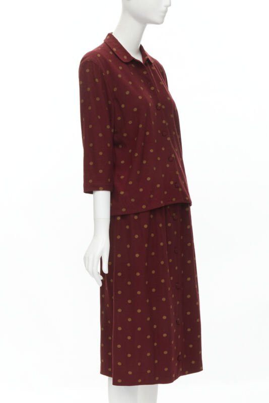Comme des Garcons COMME DSE GARCONS 1980's Vintage red polka babydoll skirt down set S Size S / US 4 / IT 40 - 3 Thumbnail