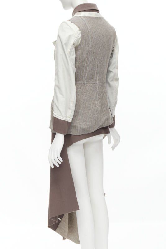 Comme des Garcons rare COMME DES GARCONS Vintage 1998 Runway patchwork inside out jacket skirt S Size S / US 4 / IT 40 - 6 Thumbnail