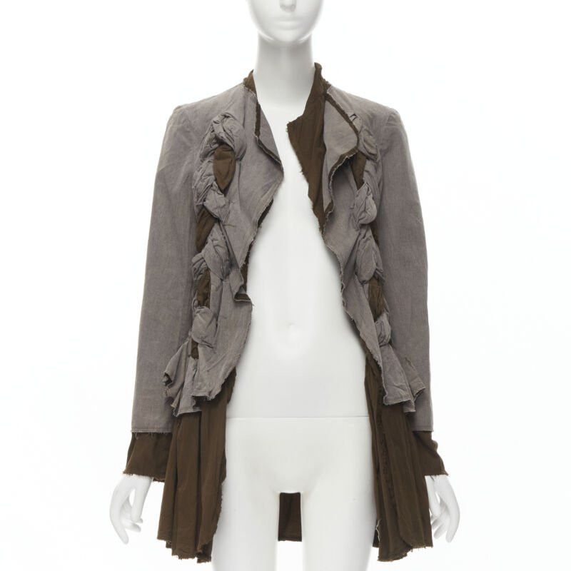 Comme des Garcons COMME DES GARCONS Vintage 2002 grey brown twist braid jacket S Size S / US 4 / IT 40 - 3 Thumbnail