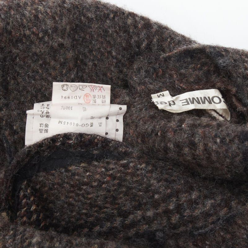 Comme des Garcons COMME DES GARCONS Vintage 1994 boiled wool tweed raw frayed edge midi dress M Size M / US 6-8 / IT 42-44 - 9 Thumbnail