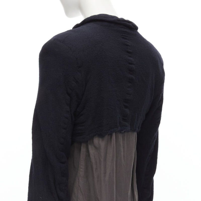 Comme des Garcons vintage COMME DES GARCONS 1994 black shrunken boiled wool grey duster coat M Size M / US 6-8 / IT 42-44 - 7 Thumbnail