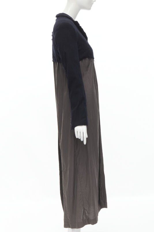 Comme des Garcons vintage COMME DES GARCONS 1994 black shrunken boiled wool grey duster coat M Size M / US 6-8 / IT 42-44 - 4 Thumbnail