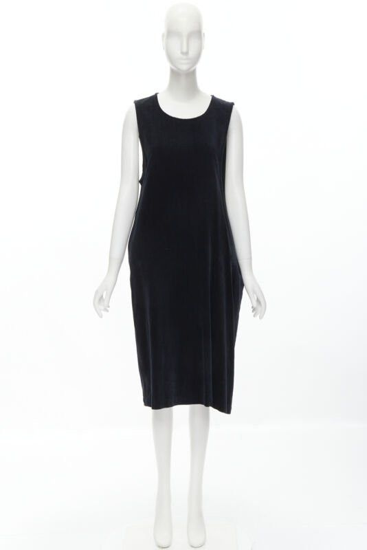 Comme des Garcons vintage COMME DES GARCONS 1980's black velvet asymmetric dropped armhole dress S Size M / US 6-8 / IT 42-44 - 10 Thumbnail